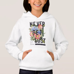 Nie verloren floral Slogan Hoodie