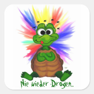 Nie wieder Drogen Quadratischer Aufkleber