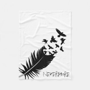 Nie wieder fliegende Raben, modern Fleecedecke