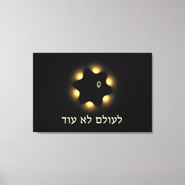 Nie wieder Fraktal Star von David Leinwanddruck (Vorderseite)