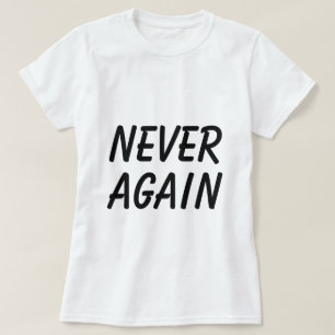 Nie wieder Typografie Slogan T-Shirt