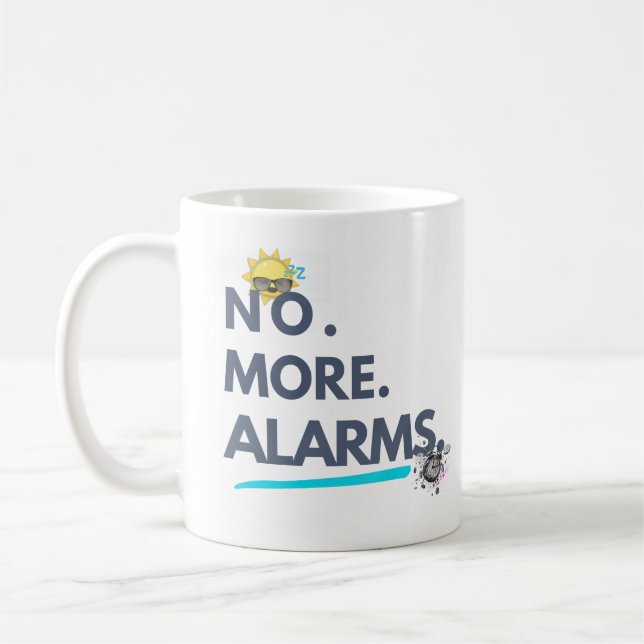 💤 Nie wieder. Wecker. Kaffeetasse (Links)