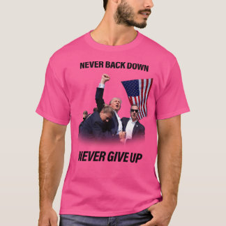 Nie wieder zurück, nie Donald Trump aufgeben T-Shirt
