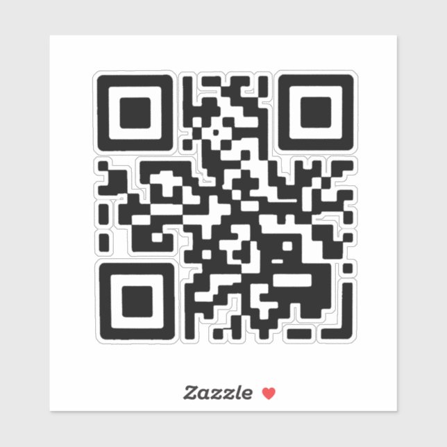 Nie wird dir QR-Code geben, nie geben Aufkleber (Blatt)