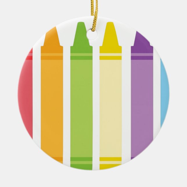 Nie zu alt für Zeichenstifte Keramik Ornament (Vorne)