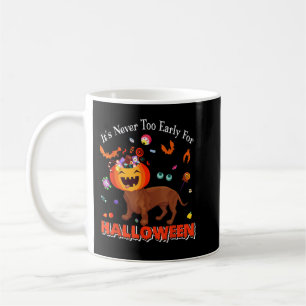 Nie zu früh für Halloween Candy Basket Pumpkin Kaffeetasse