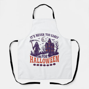 Nie zu früh Halloween Sensenmann Spukhaus Schürze