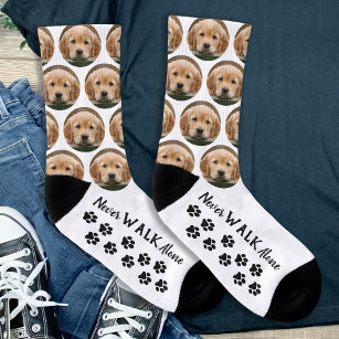Nie zu Fuß alleine Paw druckt Niedlich Hunde-Foto Socken