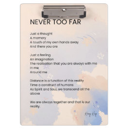 Nie zu spät Liebe Gedicht Gedichte Klemmbrett