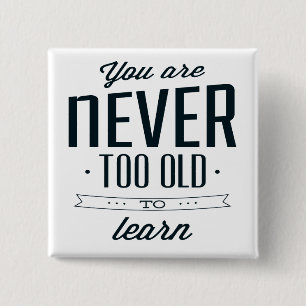 Nie zu spät zu lernen button