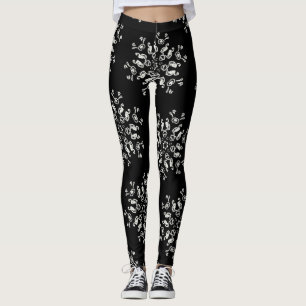 *~* nie zu viele Schneeflocken Schwarzes u. Weiß Leggings