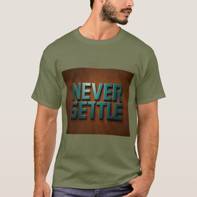 Nie zufrieden T-Shirt (Vorderseite)