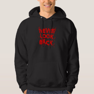 Nie zurückschauen - rotes grafisches Design Hoodie