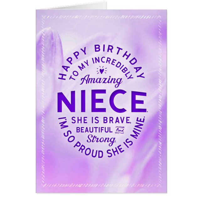 Niece Birthday, Du bist ein Segen (Vorne)