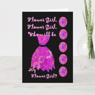 NIECE Flower Girl Invitation MAGENTA Dress Einladung