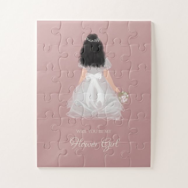 Niece Flower Girl Junior Bridesmaid Sweet Vorschla Puzzle (Vertikal)