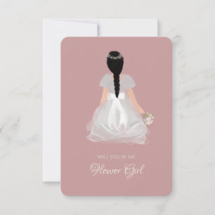 Niece Flower Girl Junior Bridesmaid Vorschlag Card Einladung
