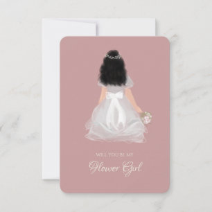 Niece Flower Girl Junior Bridesmaid Vorschlag Card Einladung