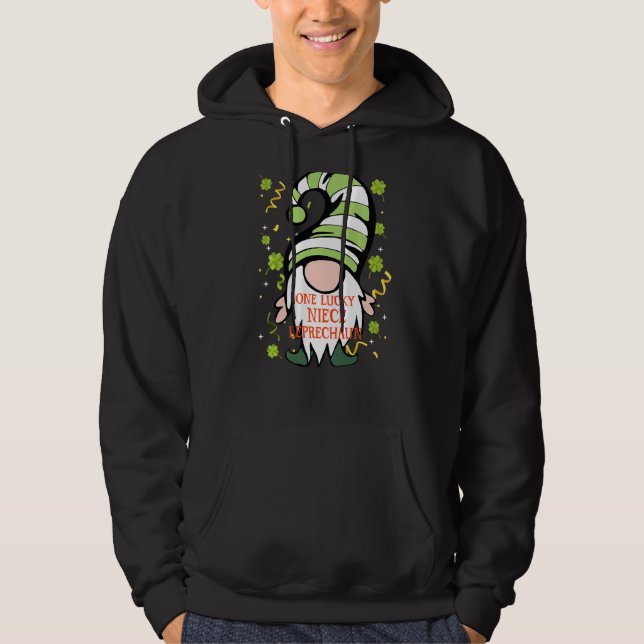 Niece Funny St Patrick S Day Lucky Gnome Family Ma Hoodie (Vorderseite)