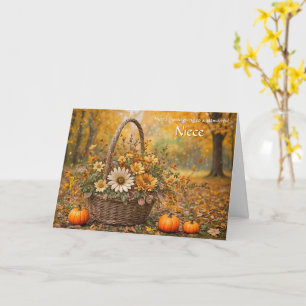 Niece Hübsch Happy Thanksgiving mit Herbst Herbst Karte