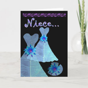 NIECE - Junior Bridesmaid Einladung BLUE Gown