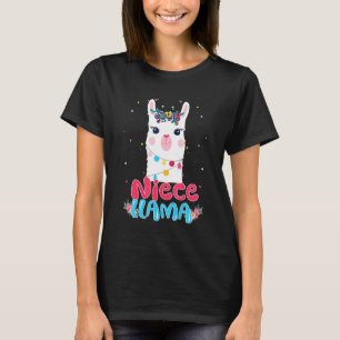 Niece Llama Mutter's Day Women Niece Birthday T-Shirt