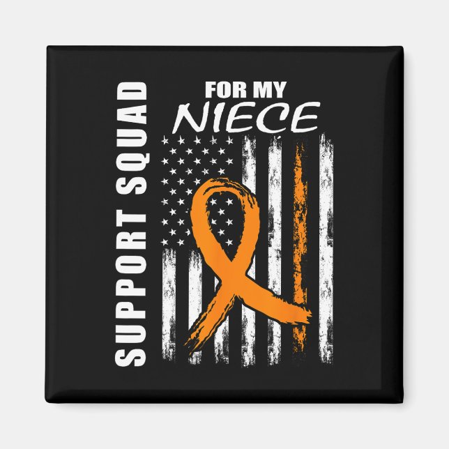 Niece Multiple Sklerose Awareness US Flaggenunters Magnet (Vorne)