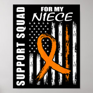 Niece Multiple Sklerose Awareness US Flaggenunters Poster