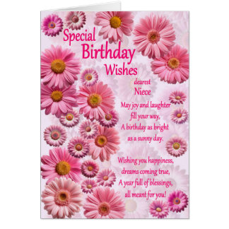 Niece Special Birthday wünscht Pink Daisies
