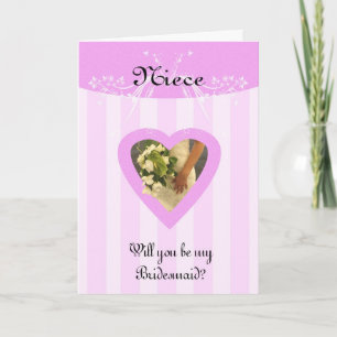 Niece Werden Sie meine Bridesmaid Stilvoll und ele Einladung
