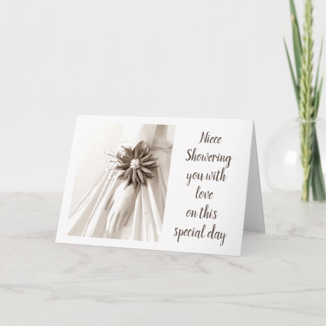 **NIECE'S SHOWER GRATULATION" EINLADUNG (Vorderseite)