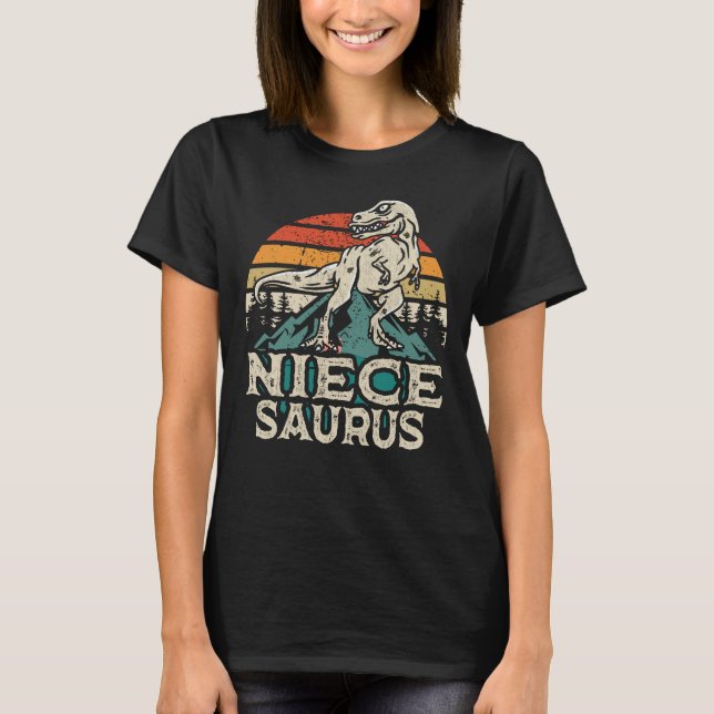 Niecesaurus Dinosaur T Rex Niece Saurus Matching T-Shirt (Vorderseite)