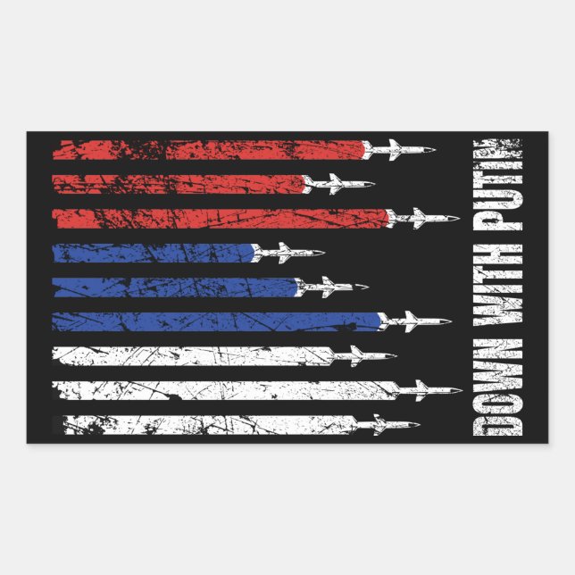 Nieder mit Putins Vorkriegsfrieden - Ukraine Rechteckiger Aufkleber (Vorderseite)