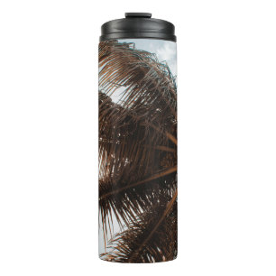 Nieder-Winkel-Foto der Kokospalme Thermosbecher