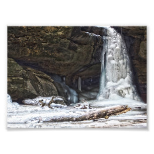Niedere Wasserfälle im Winter, Conkle's Hollow, Oh Fotodruck