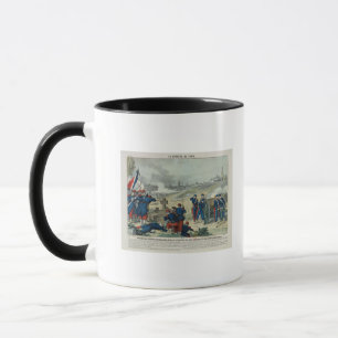 Niederlage der Rebellen verschanzt im Friedhof Tasse