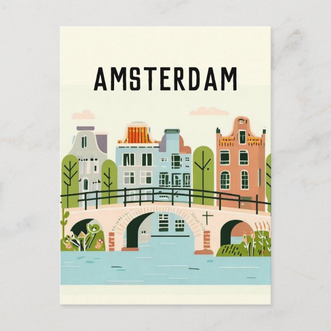 Niederlande Amsterdam Postkarte (Vorderseite)