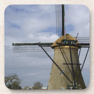 Niederlande (auch Holland), Kinderdijk. 19 Untersetzer
