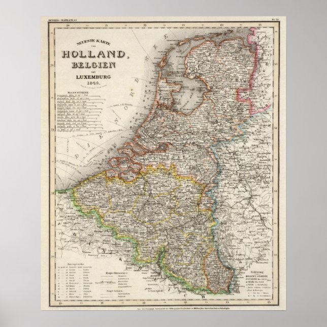 Niederlande, Belgien, Luxemburg Poster (Vorne)