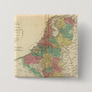 Niederlande, Beligium Atlas Karte Button