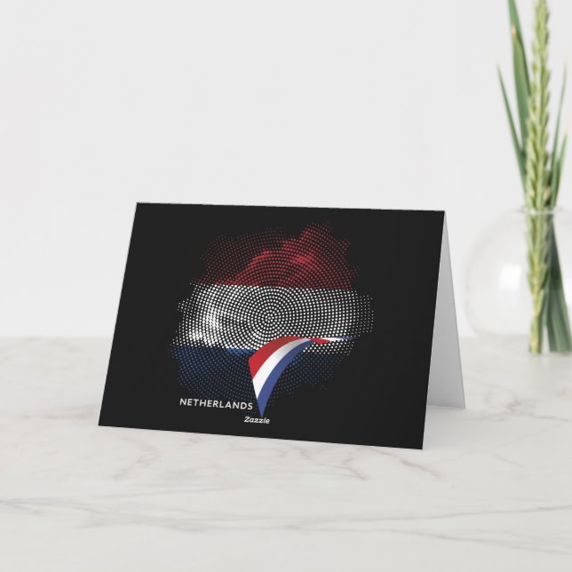 Niederlande-Flagge Dankeskarte (Rückseite)