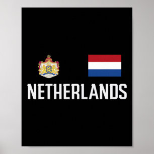 Niederlande-Flagge Fußbyll-Fußball-Fan Männer Frau Poster
