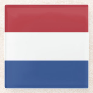 Niederlande-Flagge Glasuntersetzer
