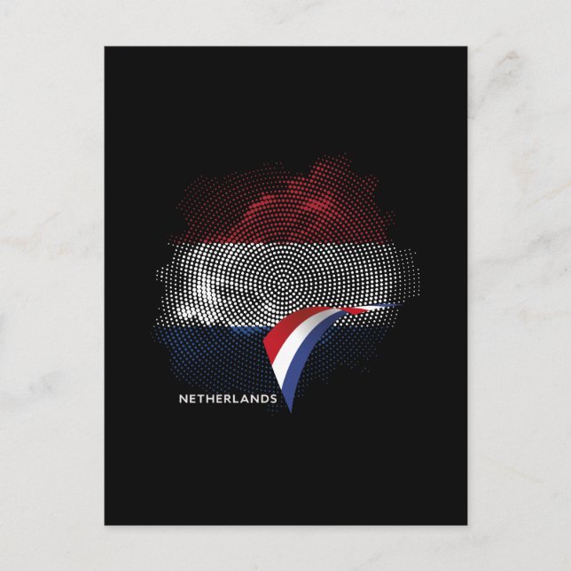 Niederlande-Flagge Postkarte (Vorderseite)