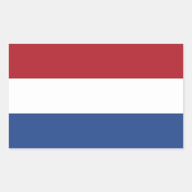Niederlande-Flagge Rechteckiger Aufkleber (Vorderseite)