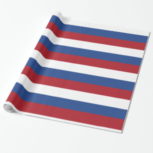 Niederlande Flagge: Red White Blue Streifen Geschenkpapier