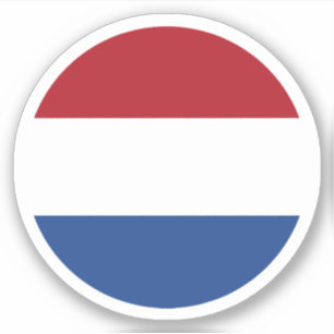 Niederlande-Flagge Rund Aufkleber