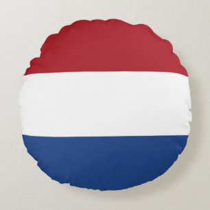 Niederlande-Flagge Rundes Kissen