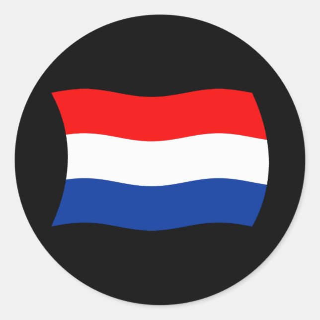 Niederlande-Flaggenaufkleber Runder Aufkleber (Vorderseite)