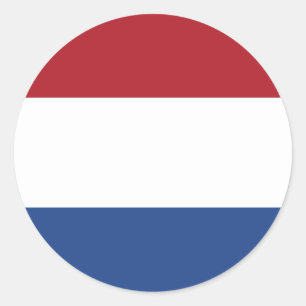 Niederlande-Flaggenaufkleber Runder Aufkleber